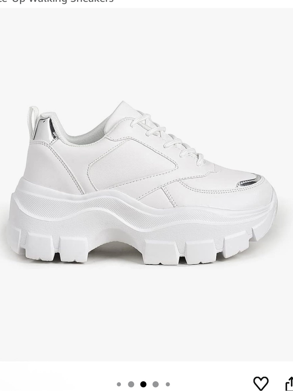 iHeartRaves White Platform Sneakers
